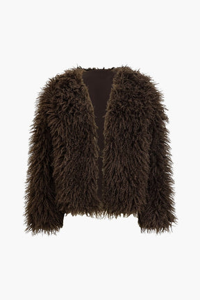 Blazer fourrure synthétique chic