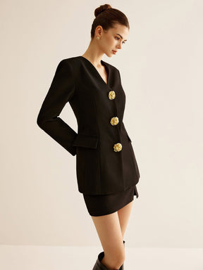 Vue de dos du blazer professionnel douceur