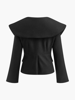 Blazer ajusté détail col majestueux