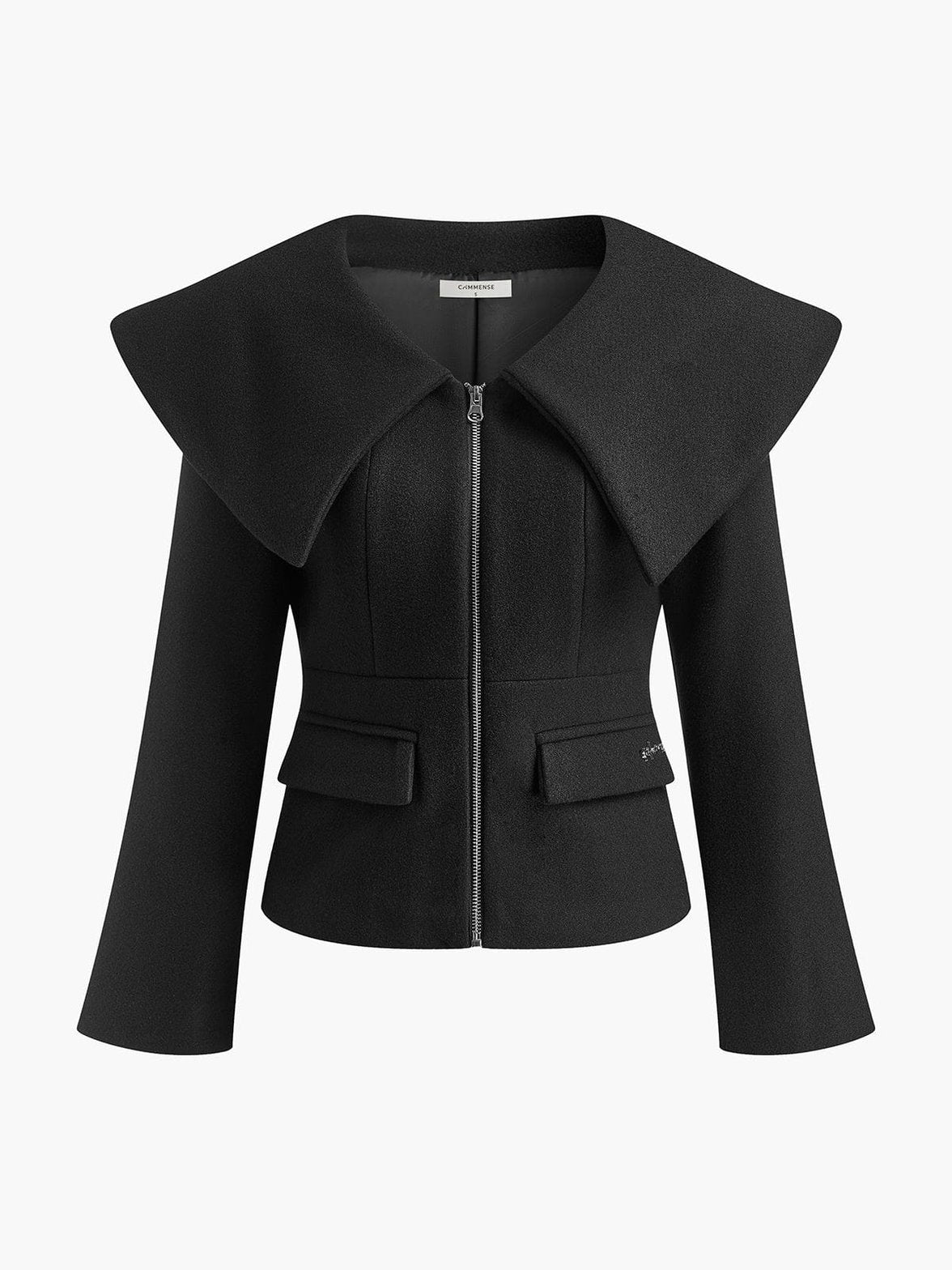 Blazer noir élégant vue de face splendide