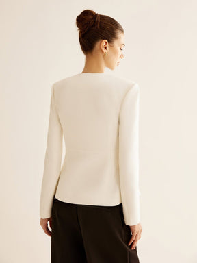 Blazer blanc look sophistiqué élégant