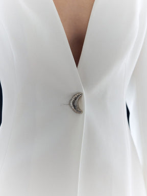 Blazer blanc chic bureau soleil