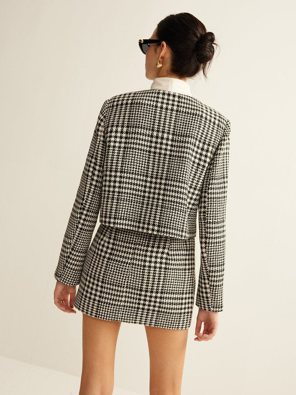Blazer pied-de-poule vue ensemble magnifique