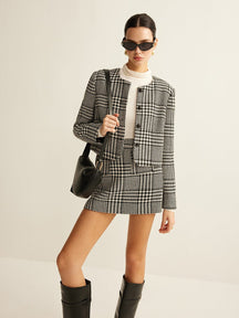 Blazer pied-de-poule vue avant sublime