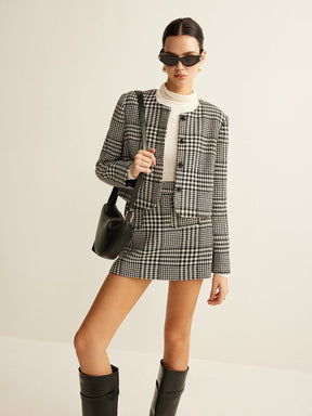 Blazer pied-de-poule vue avant sublime