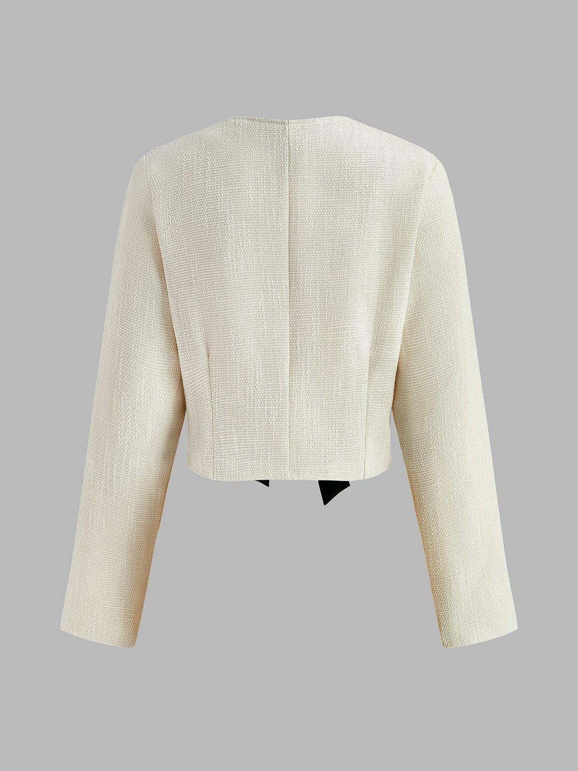 Blazer élégant blanc avec double nœud noir harmonie