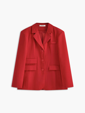 Blazer long décontracté style douceur