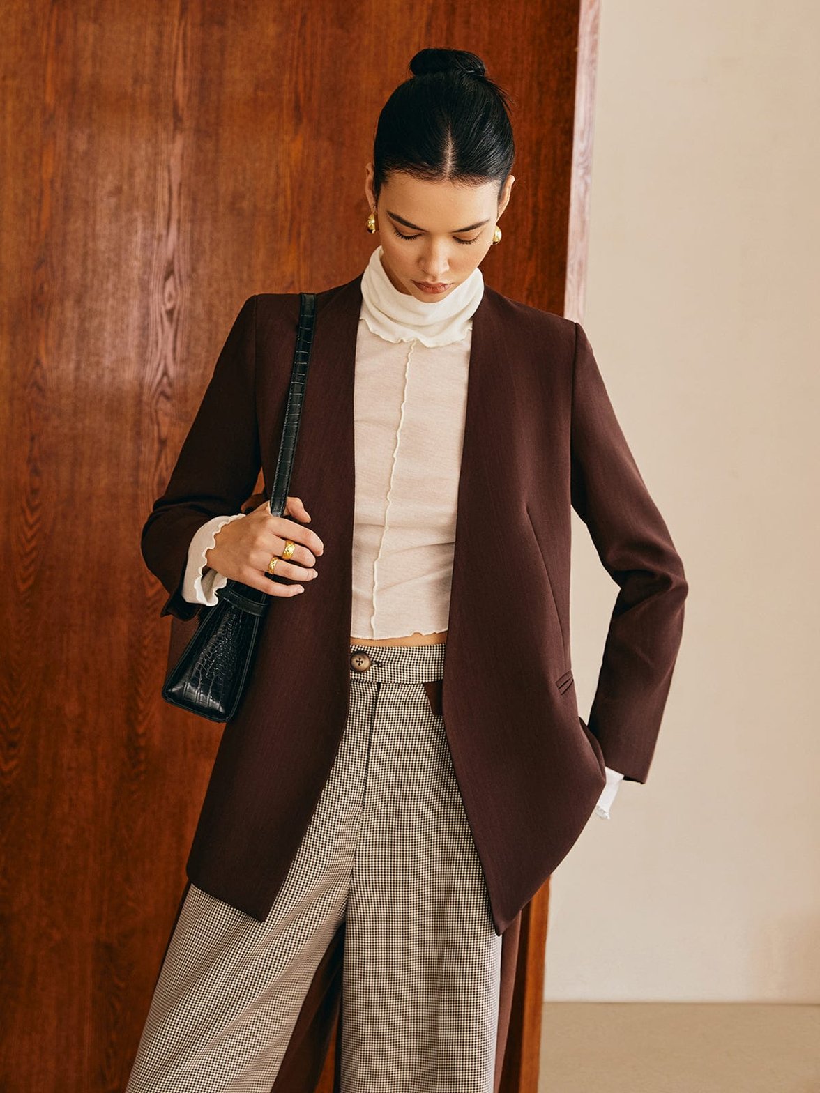 Blazer long porté style