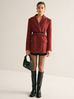 Blazer oversize bordeaux vue dos rubis