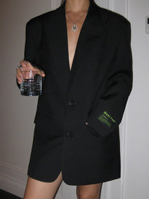 Blazer noir style oversize radieux