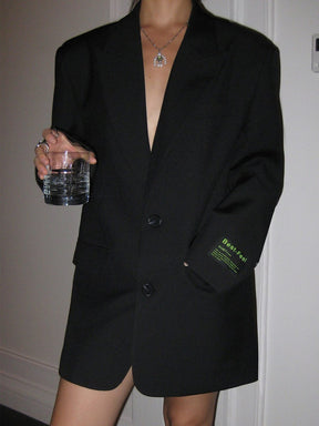 Blazer noir style oversize radieux