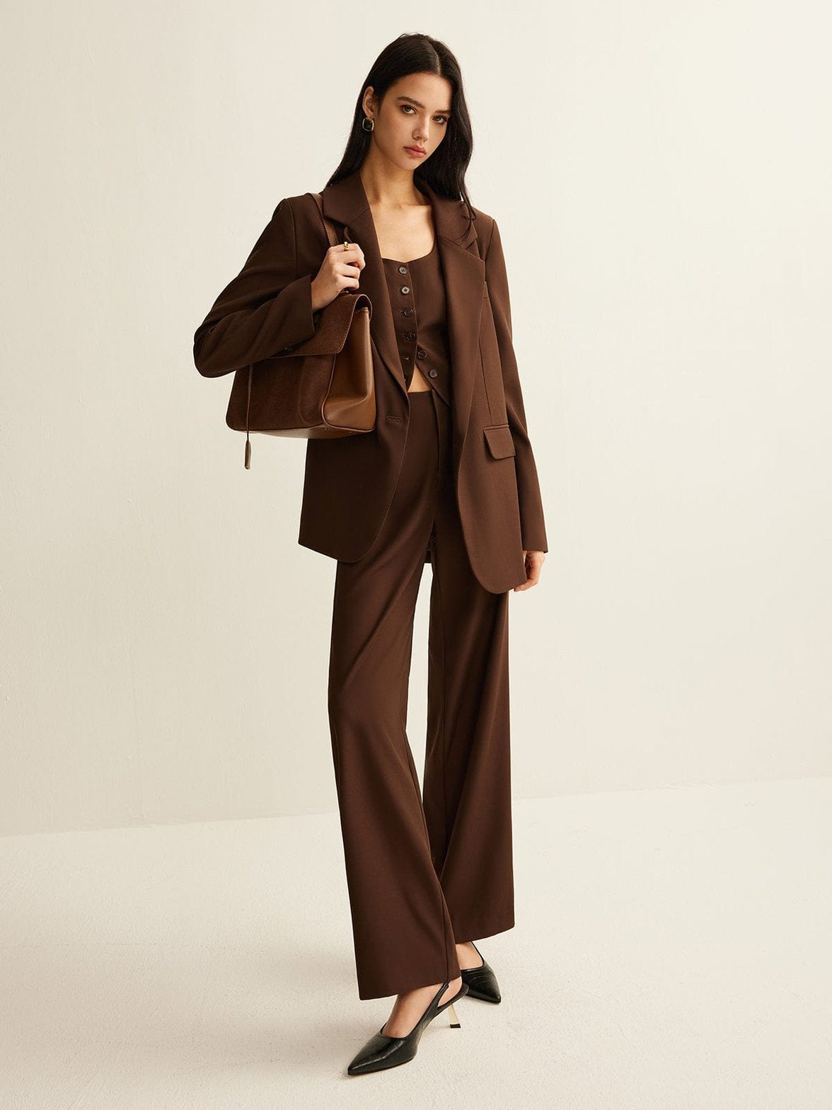 Blazer marron coupe ample style