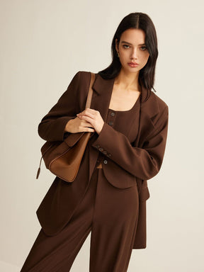 Blazer professionnel marron classe