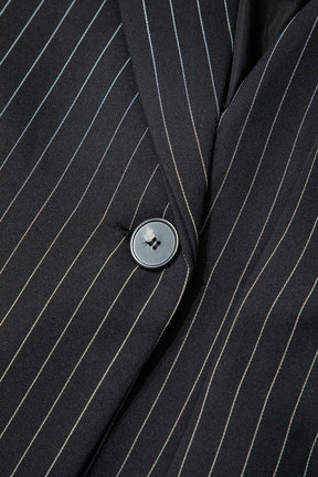 Blazer tendance rayé noir pluie