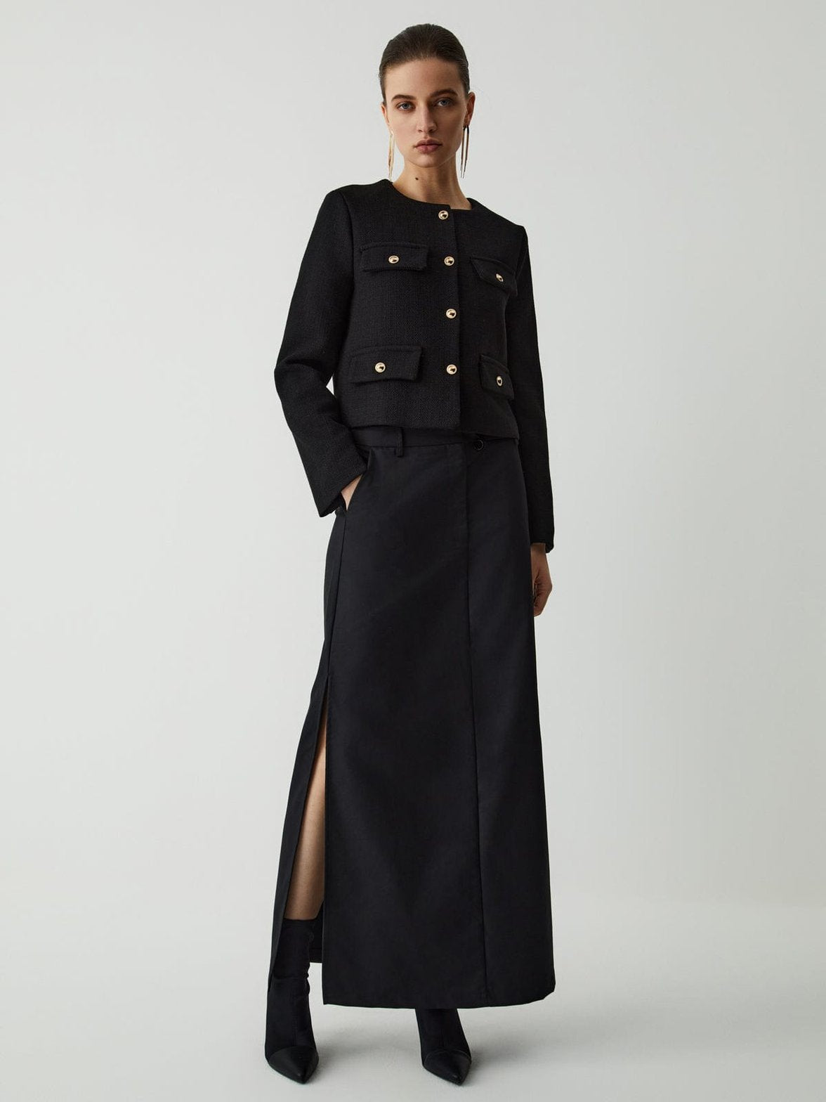 Vue portée blazer tweed - Grâce