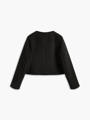 Blazer tweed vue de profil nuage