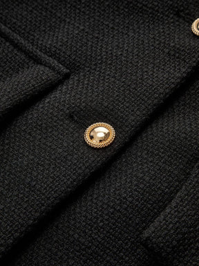 Blazer tweed détail boutons lune