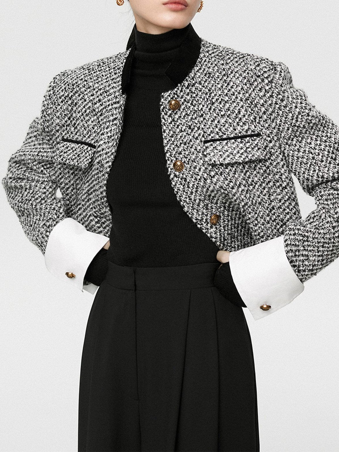 Blazer tweed femme élégant style parisien - éclair