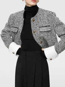 Blazer tweed femme élégant style parisien - éclair