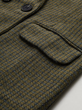 Blazer tweed vintage à carreaux détail poche nuage