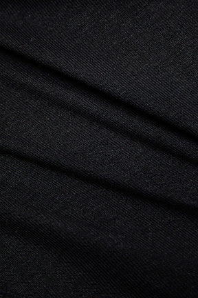 Body asymétrique noir dos-nu détail bretelles lune