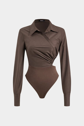 Body asymétrique marron vue dos nuage