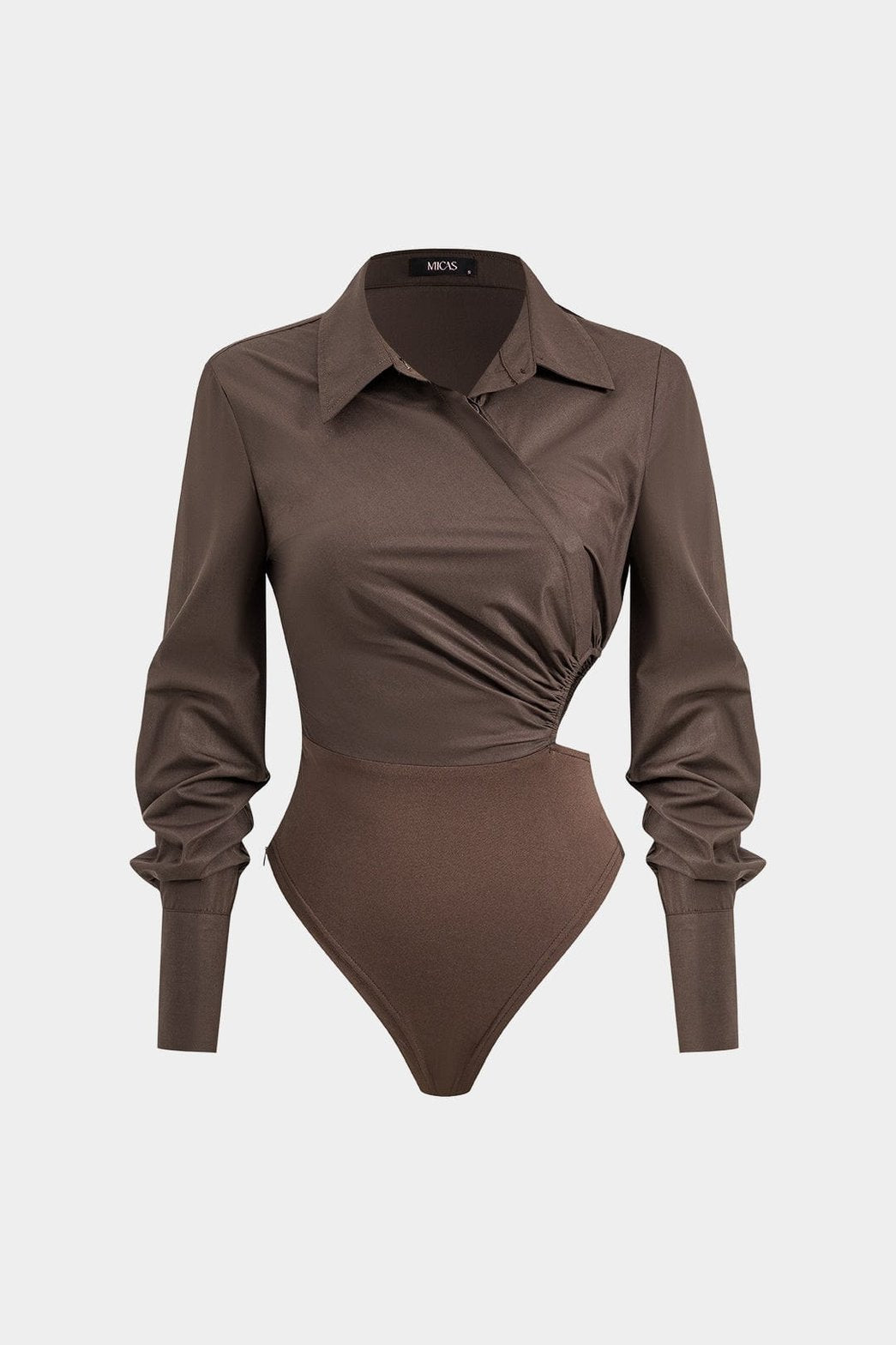 Body asymétrique marron vue avant pétale