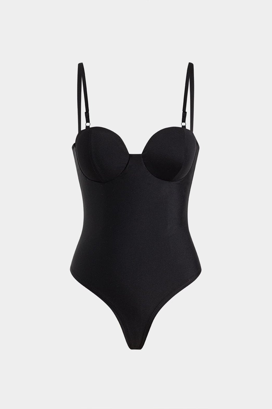 Body bustier noir élégant vue de face étoile