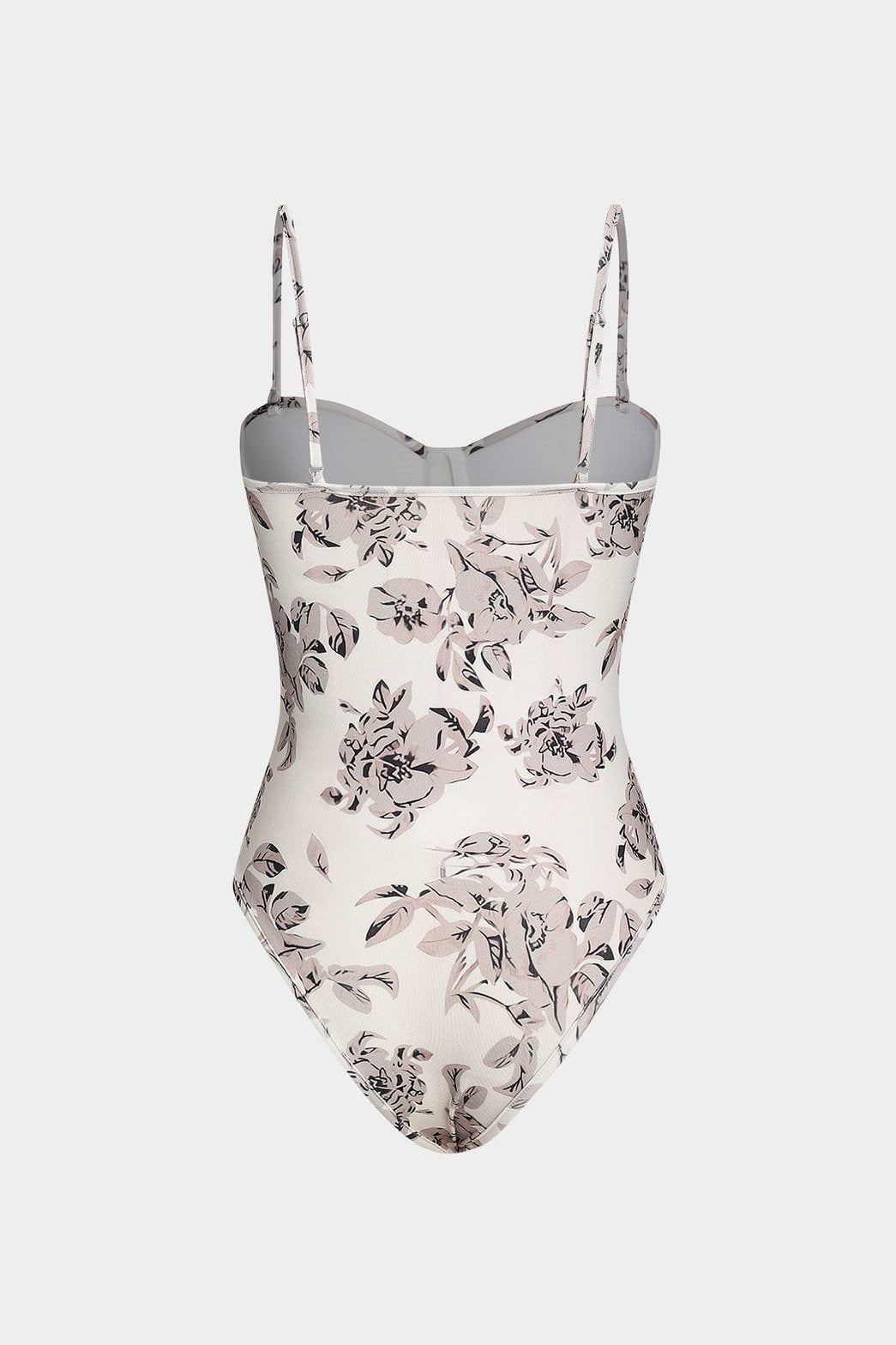 Body corset floral blanc vue de dos élégant