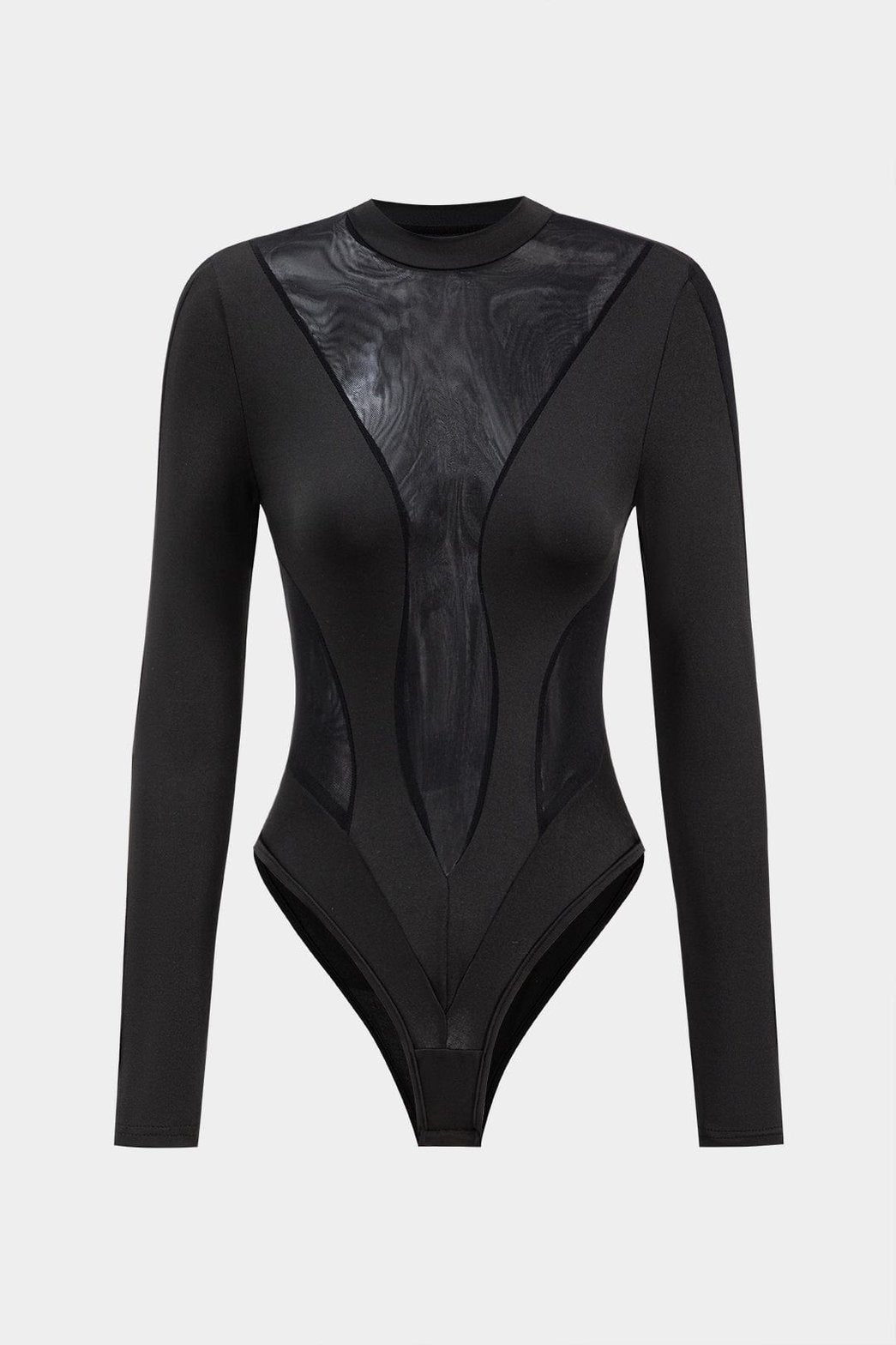 Body noir patchwork élégant vue de face soleil