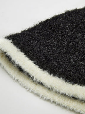 Bonnet peluche bicolore chaleur