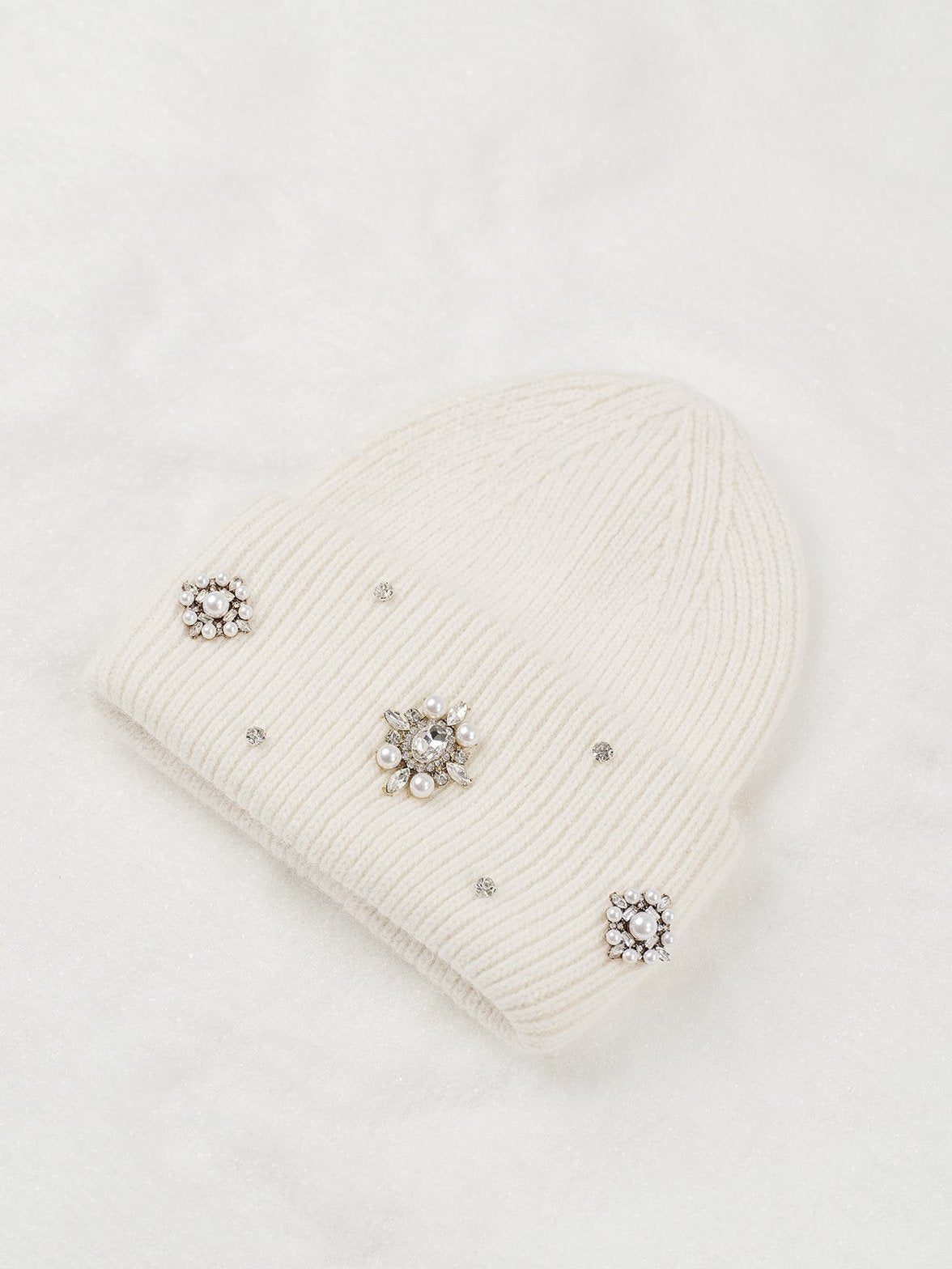 Bonnet gris avec perles confort