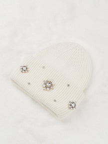 Bonnet gris avec perles confort