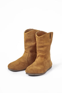 Bottes confort en velours côtelé camel doux