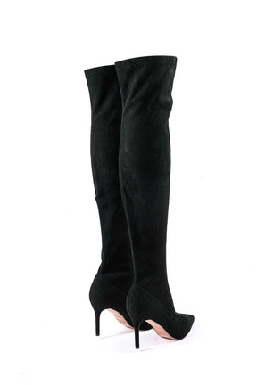 Détail du talon des bottes en suédine étoile
