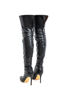 Bottes cuissardes à talons hauts style glamour ocean