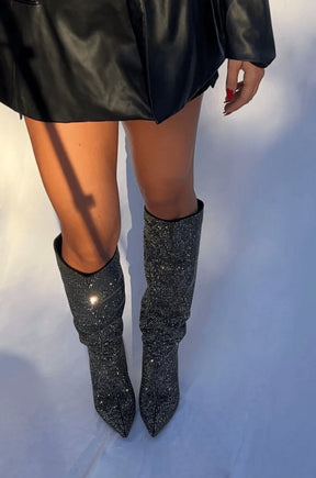 Bottes à talons hauts glamour nuit