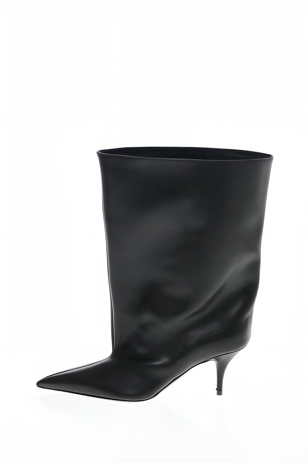 Bottines noires en cuir PU étoile