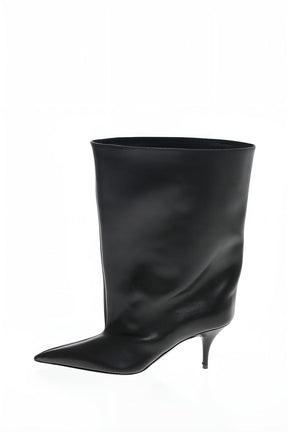 Bottines noires en cuir PU étoile