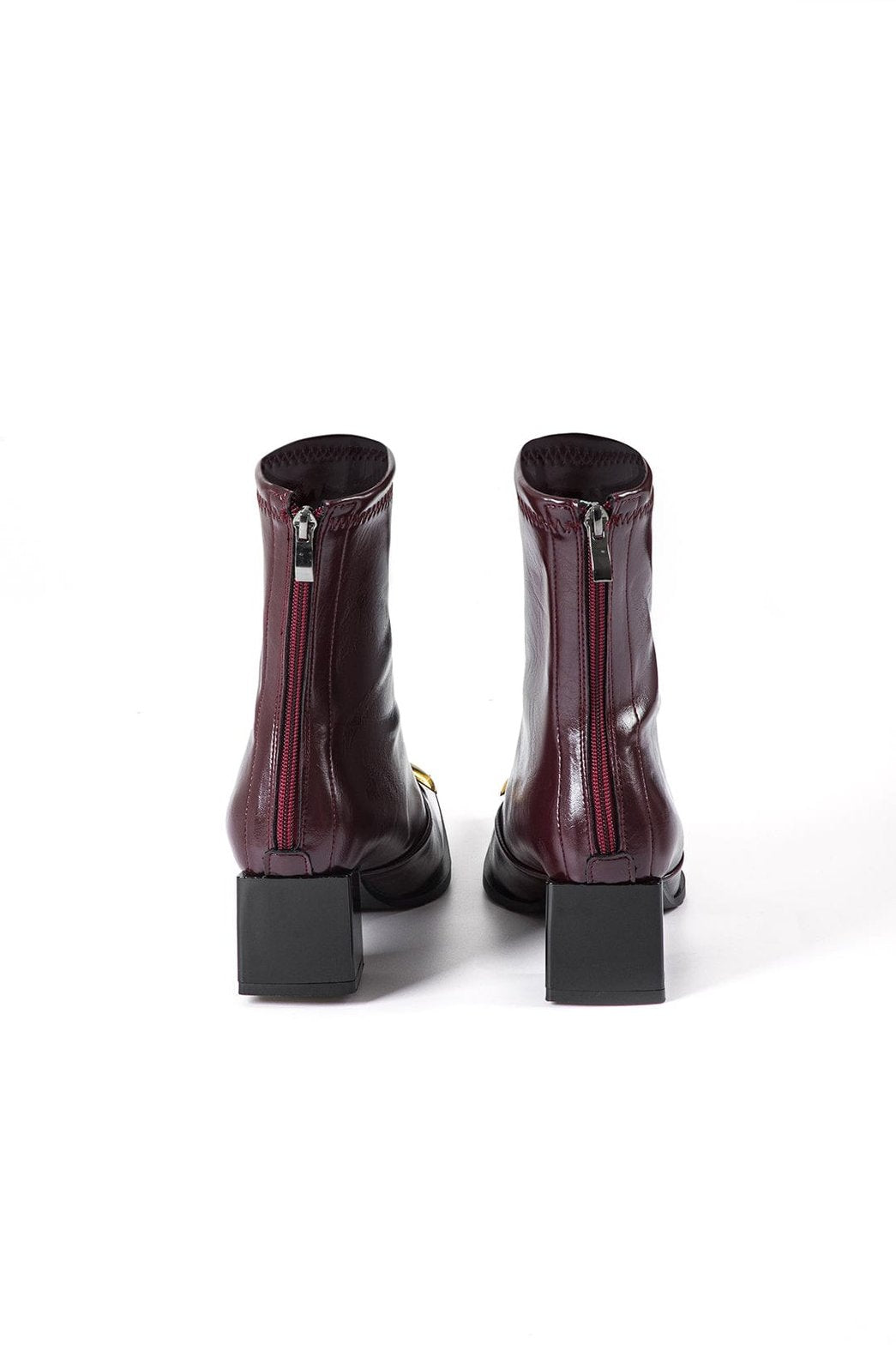 Bottines bordeaux détail ornement délicate