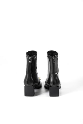 Bottines bordeaux vue dessus légère