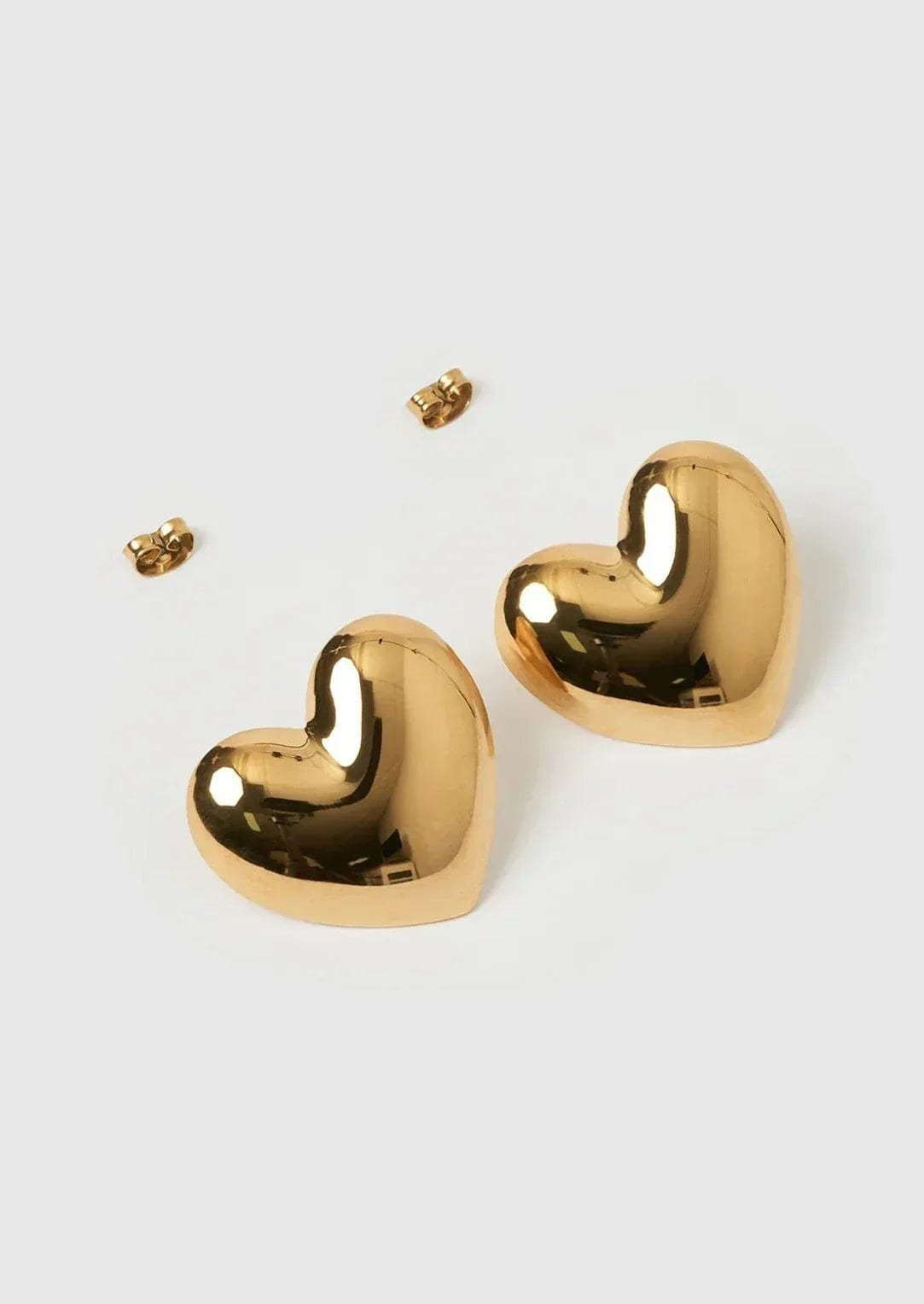 Boucles d'oreilles dorées cœur éclat