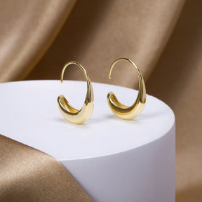 Boucles d'oreilles tendance dorées jade