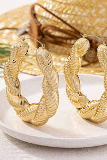 Boucles d'oreilles créoles vintage dorées sublime