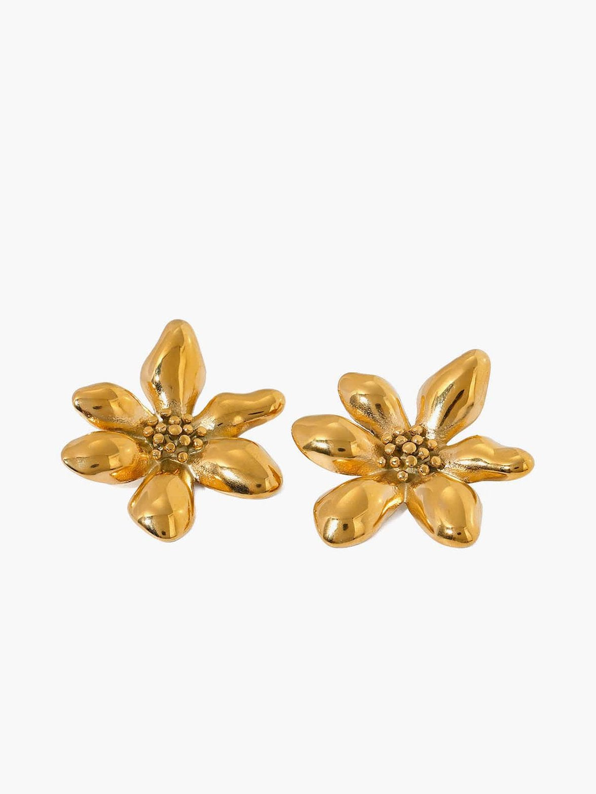 Boucle d'oreille plaqué or brillant étoile