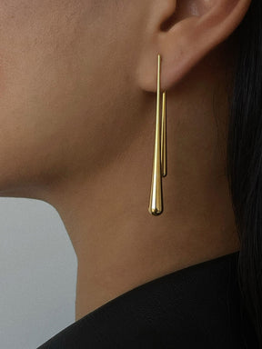 Boucles d'oreilles dorées élégantes crystal