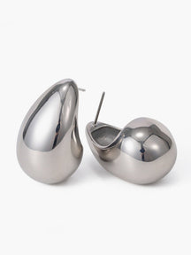 Boucles d'oreilles goutte vue latérale cristal