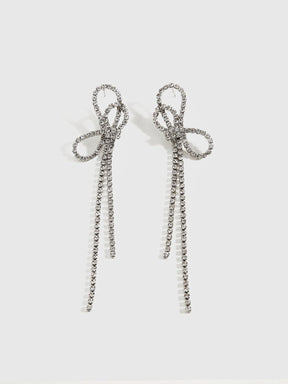 Boucles d'oreilles pendantes brillantes lune