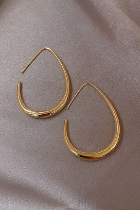 Boucles d'oreilles minimalistes dorées cristal