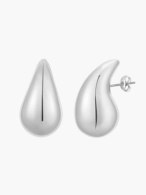 Boucles d'oreilles argent vue profil océan
